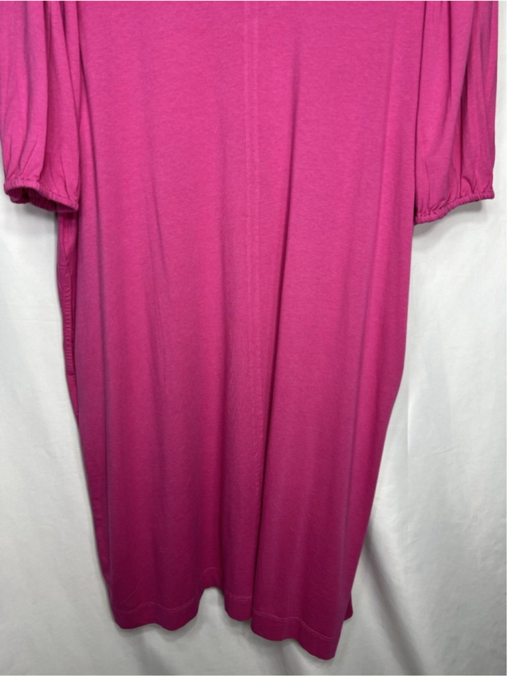 Womens J Jill Dress Hot Pink Short Sleeve Pockets Sz XL Soft Modal Blend Casual - Picture 7 of 11